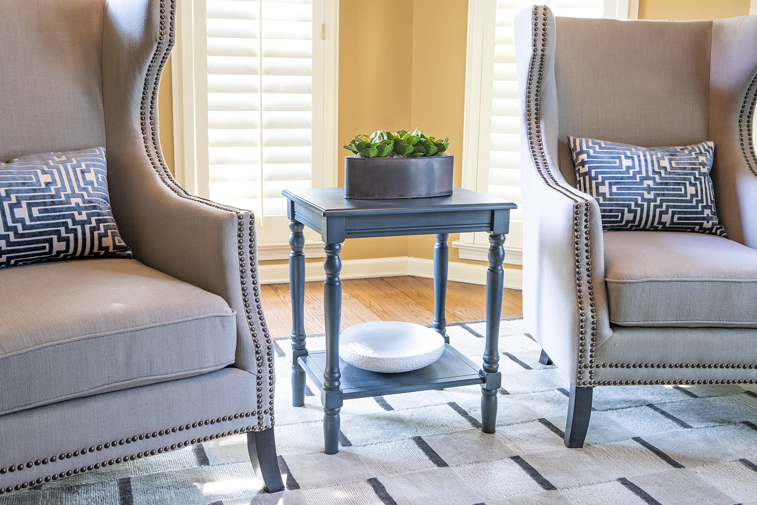 Storage-(24" x 19.5" x 15.75") Simplify End Table, 24 x 19.5 x 15.75, Blue Gray