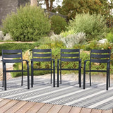 Outdoor Chairs Set of 6, Patio Dining Chairs with Armrest