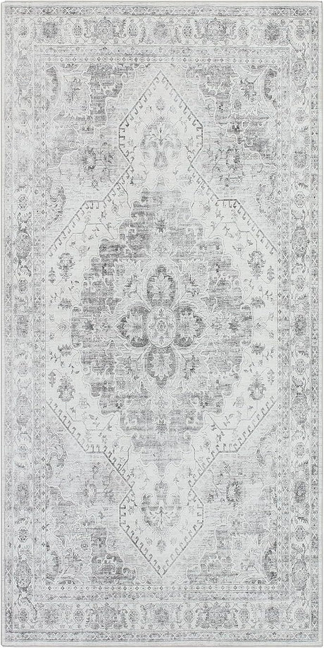 Printed Chenille Accent Rugs - for Bedroom, Kitchen, Living Room, Entryway, Hallway