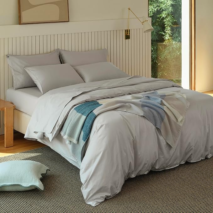 Cotton Duvet Cover Set, 100% American Grown Cotton Duvet Cover King, Luxury 600