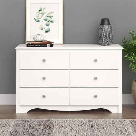 Sonoma 6 Drawer Dresser for Bedroom, Wide Chest of 6 Drawers, Bedroom Furniture,