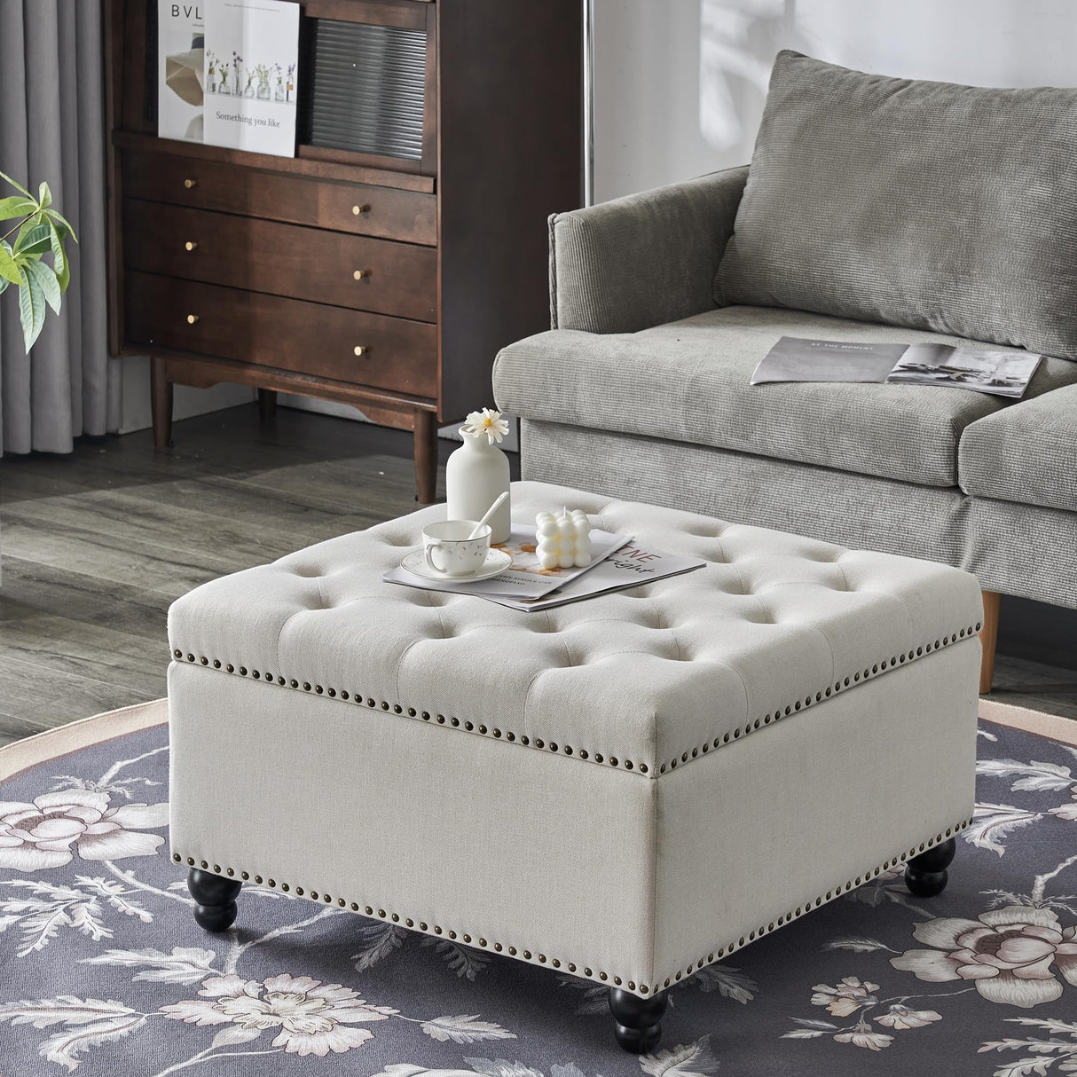 Square Storage Ottoman Bench Ottoman Coffee Table Bench Oversized Coffee Table