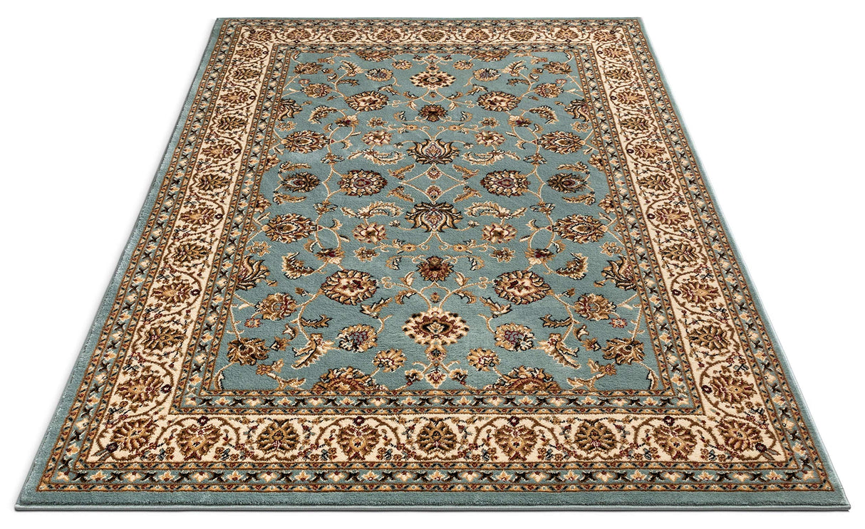 Barclay Collection Sarouk Light Blue 5x7 Area Rug - for Living Room, Bedroom, and Dining