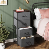 Dresser with 4 Drawers, Storage Tower, Organizer Unit, Fabric Dresser for Bedroom