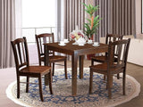 Oxford 5 Piece Modern Set Includes a Square Wooden Table and 4 Kitchen Dining Chairs,