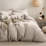 100% Jersey Knit Cotton Duvet Cover, Ultra Soft T-Shirt Cotton Comforter Cover King Size, Zipper Closure, 1 Duvet Cover 104x90 Inches and 2 Pillowcases (Dark Grey)