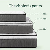 12 Inch True Support Hybrid Mattress [New Version], King, Fiberglass Free,