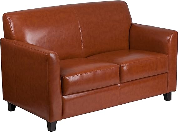 HERCULES Diplomat Series Brown LeatherSoft Loveseat