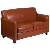 HERCULES Diplomat Series Brown LeatherSoft Loveseat