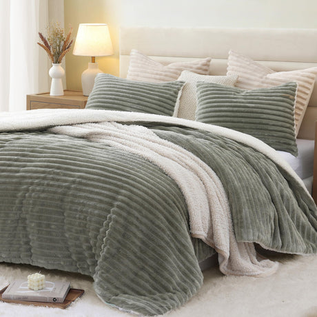 King Size Comforter Set Sage Green, Warm Winter Comforter King Size