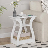 End table with Charging Station, Side Table with USB Ports and Outlets, Nightstand