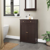 Bathroom Storage Cabinet with Drawer and Double Doors, Free-Standing Organizer