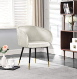 Louise Collection Modern | Contemporary Velvet Upholstered Dining Chair with Gold Tipped