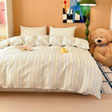 Plaid Duvet Cover Set Queen 100% Cotton Bedding Black and White Grid Checkered Print