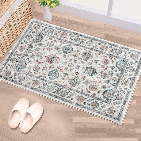 Machine Washable Rug 8x10 Area Rugs for Living Room Large Boho Bedroom Vintage