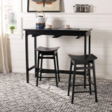 Home Collection Colbie Black Storage Rack 3-Piece Pub Set