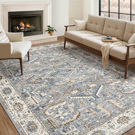 Area Rug for Living Room - Washable Soft Traditional Tribal Rug for Bedroom Dining Room