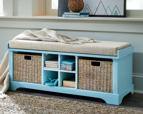 Dowdy Farmhouse Storage Bench with Cushion,