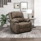 Chair Living Room Reclining Sofa Chair, Home Theater Seating, Wall Hugger Recliner, Manual Recliner Sofa Chair for Living Room/Office/Apartment, Brown