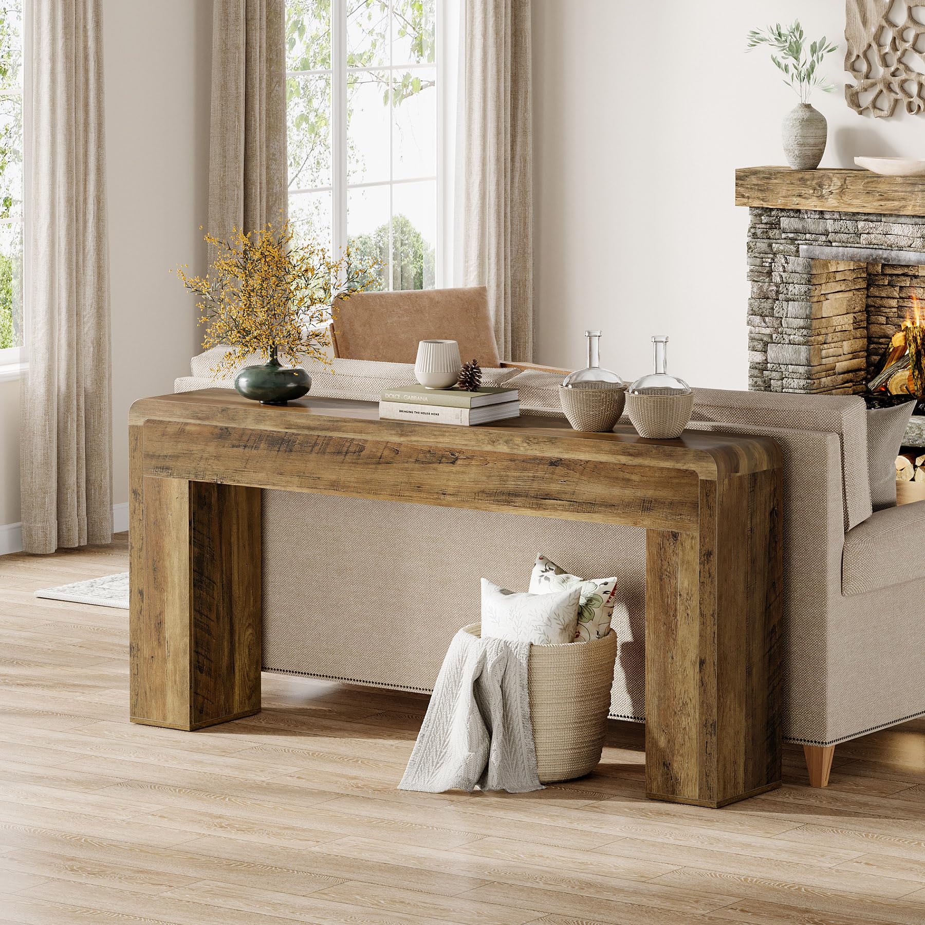70.9-Inch Extra Long Rustic Console Table