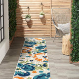 Bergamo Contemporary Floral Non-Shedding Patio Deck Backyard Indoor/Outdoor Area