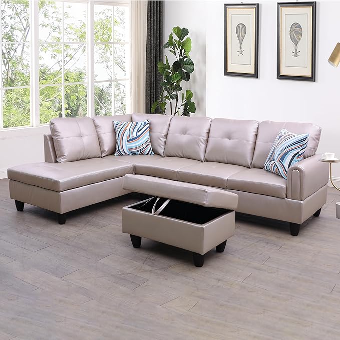 MZX-Bill-SS-00065-LWJ Sectional, Latte - L