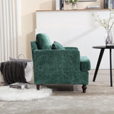 Oversized Accent Arm Chair, Mid Century Comfy Armchair with Studded, 22" Deep Wide, Tufted Club Chair with Thick Cushion, Modern Reading Chair Indoor Lounge Chair for Bedroom Living Room