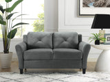 Solutions Harrington Loveseat, Dark Grey