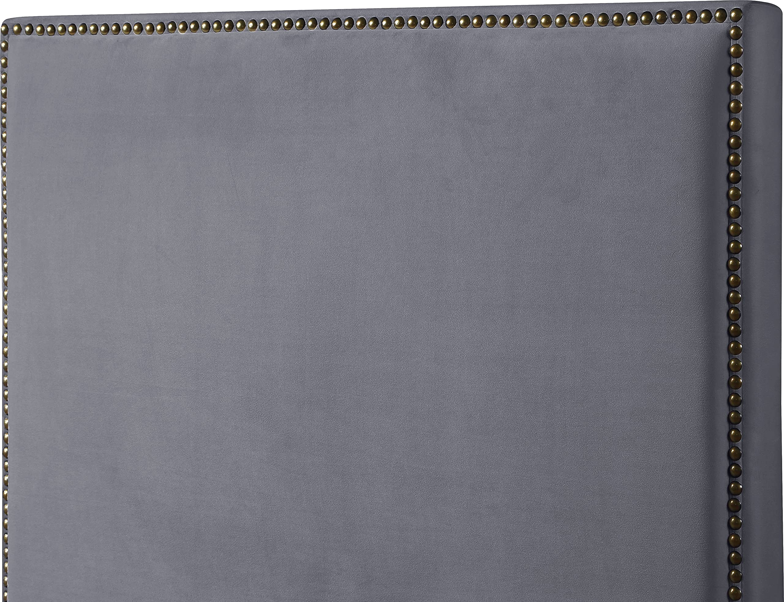 HarlieGrey-F Harlie Collection Modern | Contemporary Velvet Upholstered Full Bed