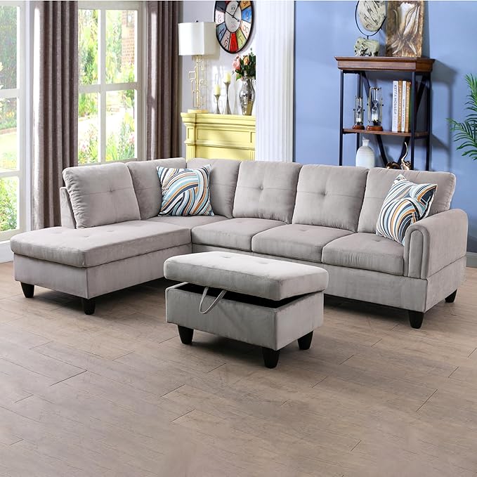 Couches for Living Room L Shaped Couch Upholstered Futon Sofa