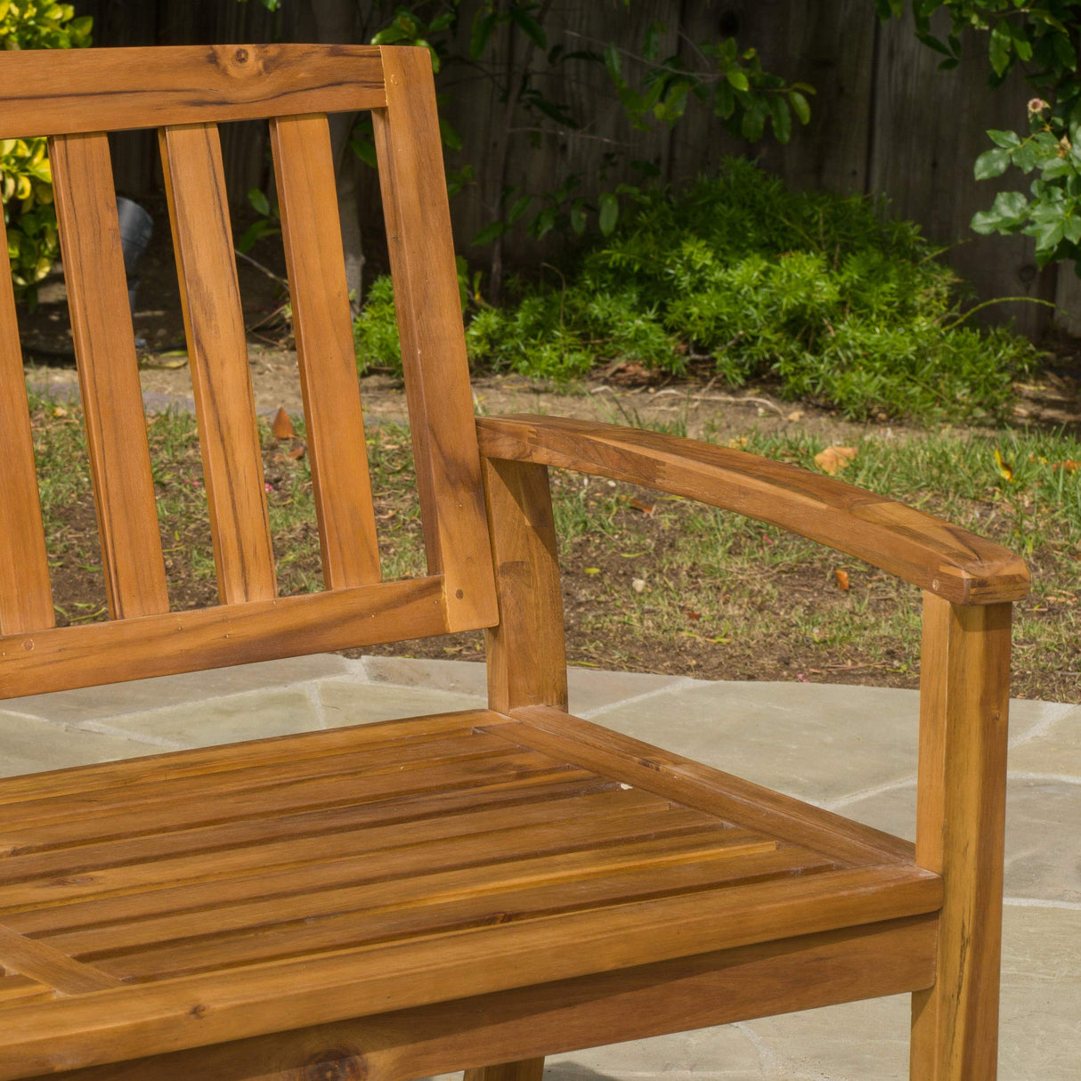 Christopher Knight Home Loja Acacia Bench, Teak Finish
