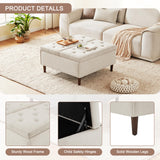 35 Inch Extra Large Storage Ottoman Coffee Table with Lift Top