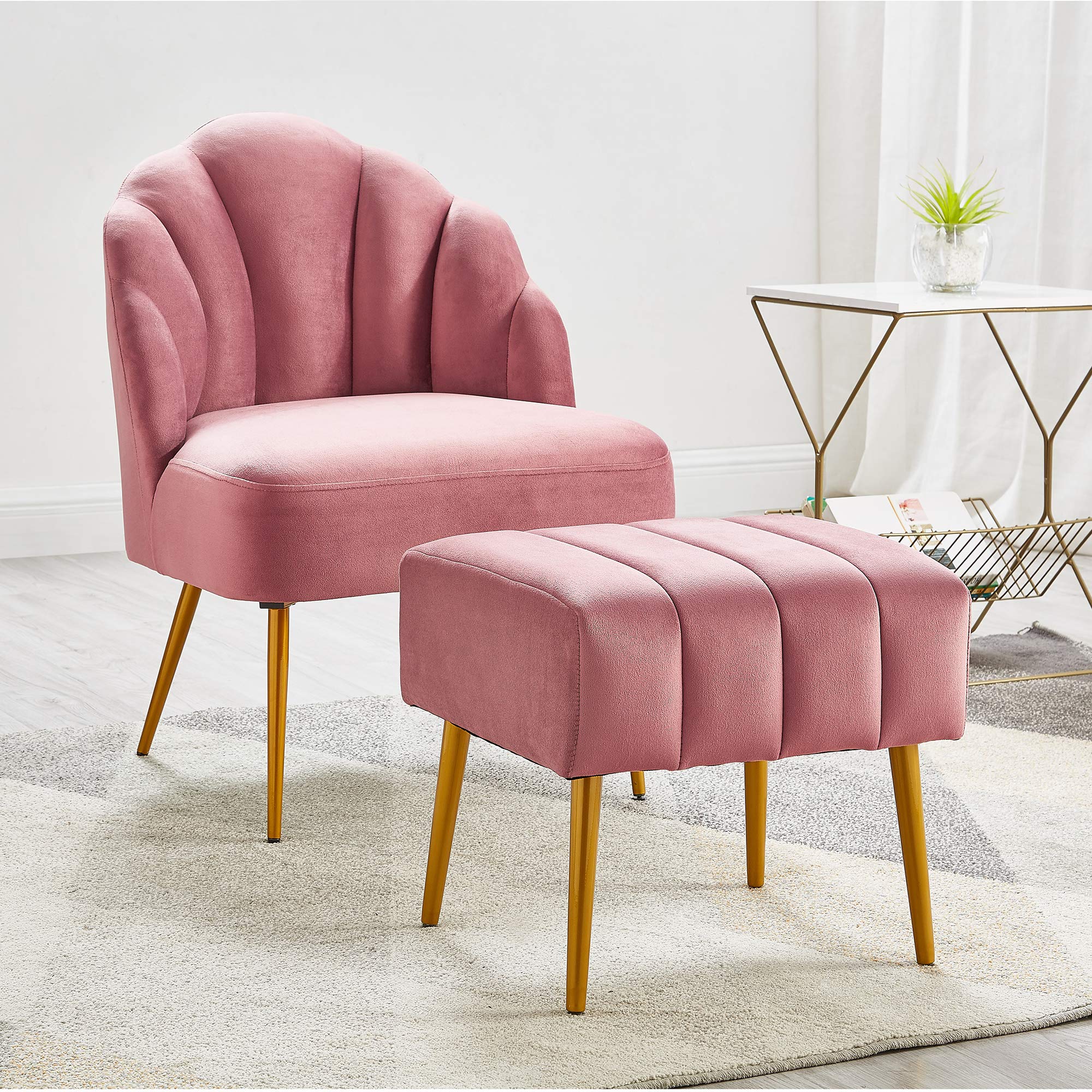 Accent Chair, 26D x 23.5W x 32.25H in, Rose