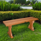 BB45 Cedar Backless Bench | 4ft Wood Bench Indoor & Outdoor | Handcrafted