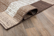 Rugshop Contemporary Distressed Boxes Soft Area Rug 8' x 10' Brown