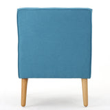 Felicity Mid-Century Fabric Arm Chair, Teal 29.5D x 25W x 30.5H Inch