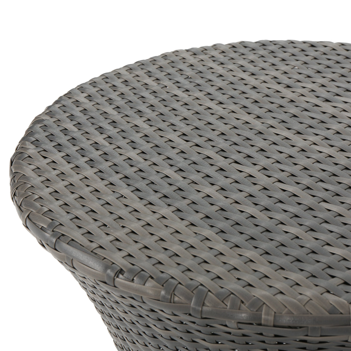 Christopher Knight Home Adriana Outdoor PE Wicker Accent Table, Grey - Bircata