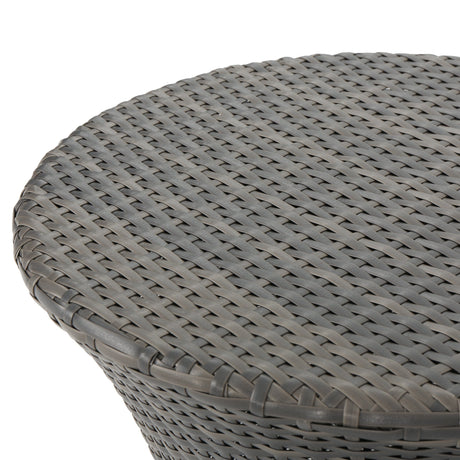 Christopher Knight Home Adriana Outdoor PE Wicker Accent Table, Grey - Bircata