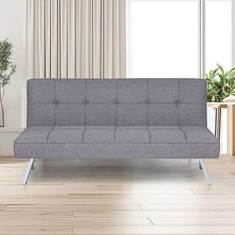 Madison Modern Futon Sofa Bed - Compact Design for Small Spaces - Convertible Futon