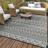 Outdoor Rug Carpet Waterproof 8x10 ft Reversible Patio Rug RV Camping Rug-Plastic