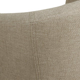 Modern Barrel Accent Chair, Flax Brown