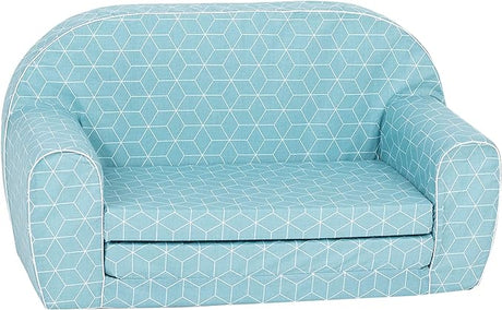 2-in-1 Foldable Sofa & Bed for Toddlers - Convertible Soft & Comfy Nugget Couch