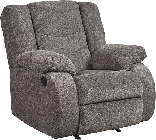 CushCloud Modern Rocker Recliner Chair with Waterfall Back & Pillow Top Arms