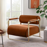 Modern Accent Chair, Upholstered Lounge Chairs with Arms