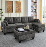 Living Room Furniture Sets,3-Piece Sectional Sofa Set with 2 Cup Holder