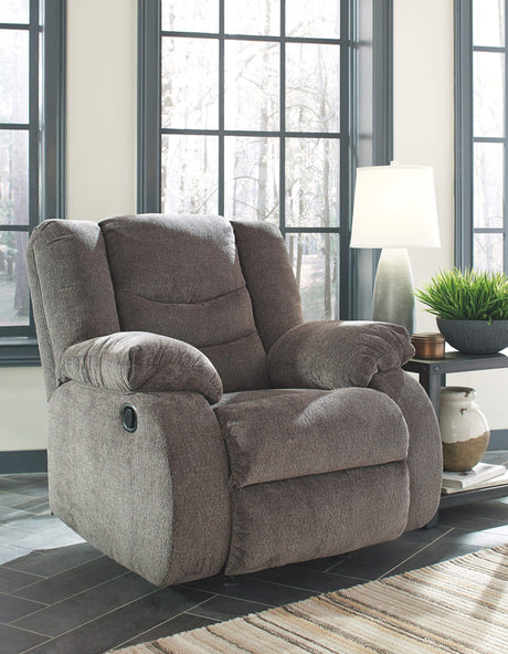 Tulen Modern Manual Pull Tab Rocker Recliner, Dark Gray