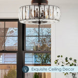 Glam Ceiling Light Fixture - Semi-Flush Mount, Oil Rubbed Bronze