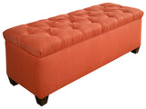 Candice Pumpkin Upholstered Storage Bench,