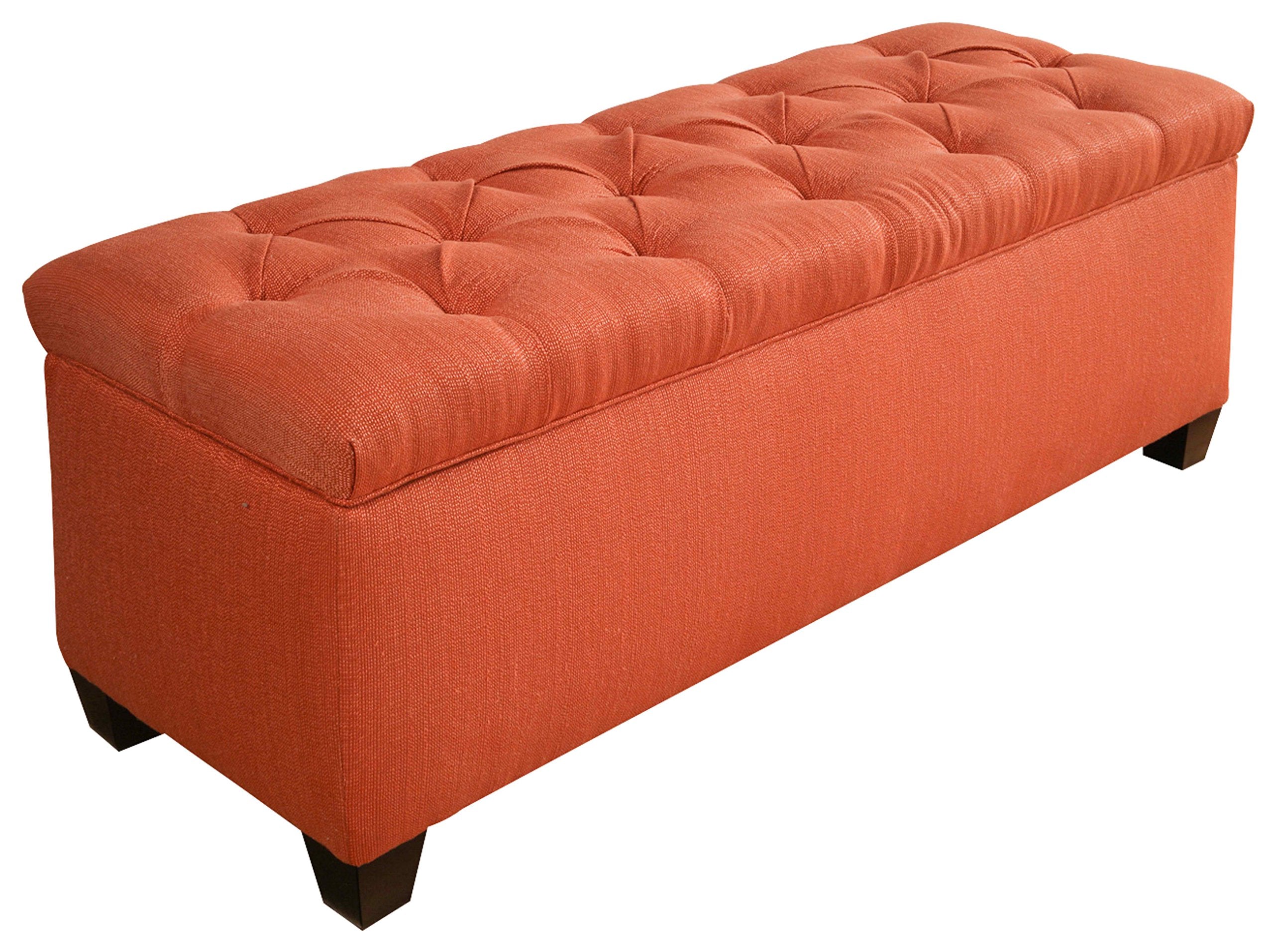 Candice Pumpkin Upholstered Storage Bench