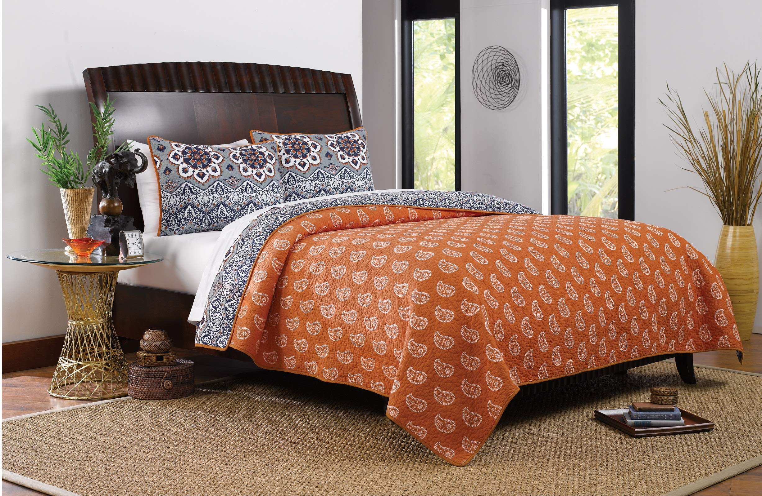 1510JBSK Medina Bedding Set, 5-Piece King/Cal King, Saffron
